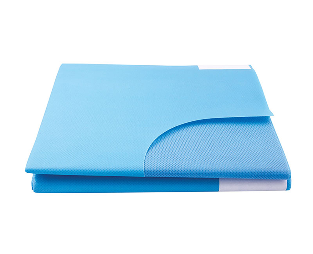 SD016ST Sterile 3:4 Patient Drape:U Drape (100cm x 150cm) with Adhesive + Tube Holders