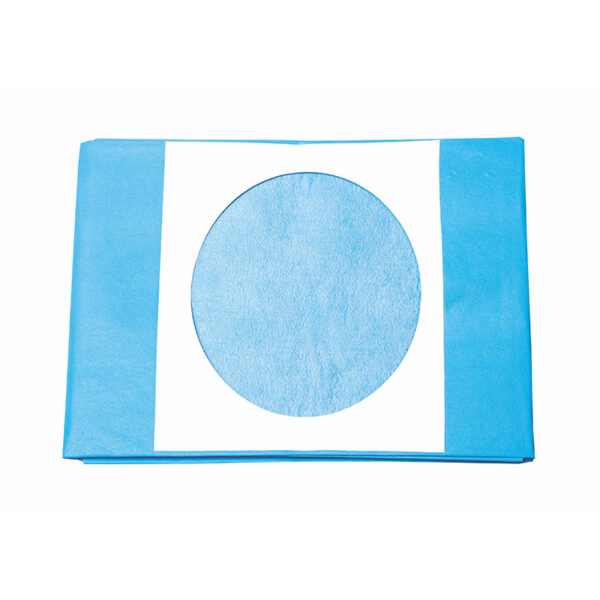 Surgical Drape Impervious (70cm x 100cm) with Oval Adhesive Fenestration (10cm x 12cm)